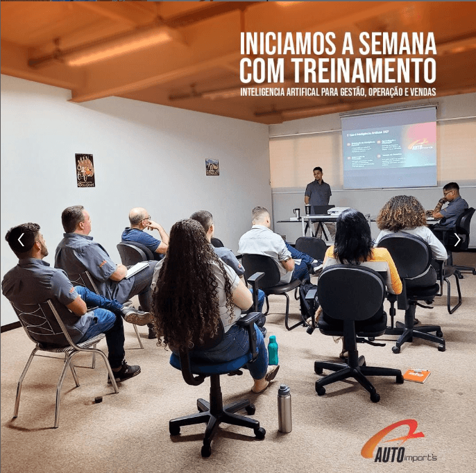 Turma durante o treinamento de Inteligência Artificial